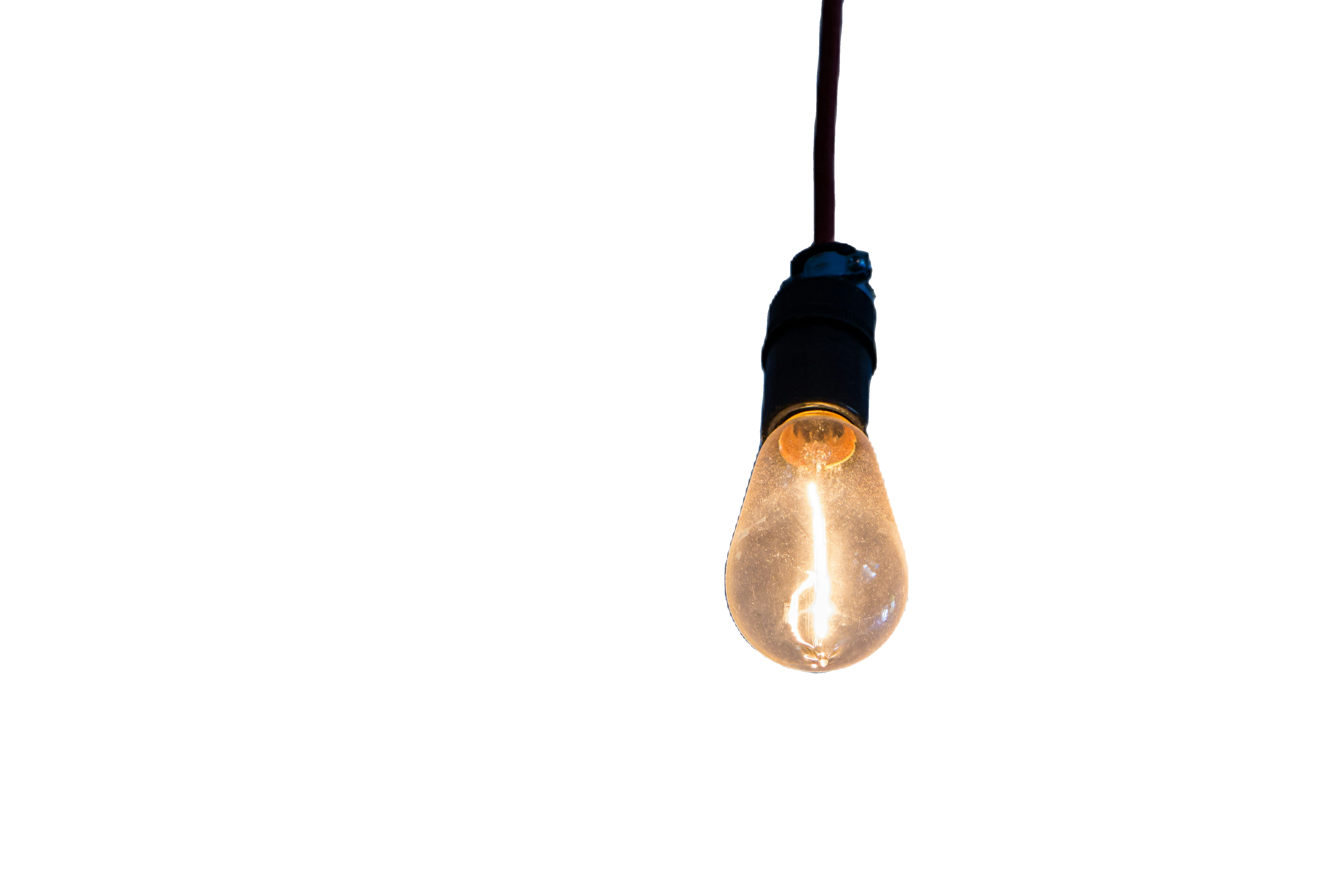 A glowing lightbulb representing a new idea